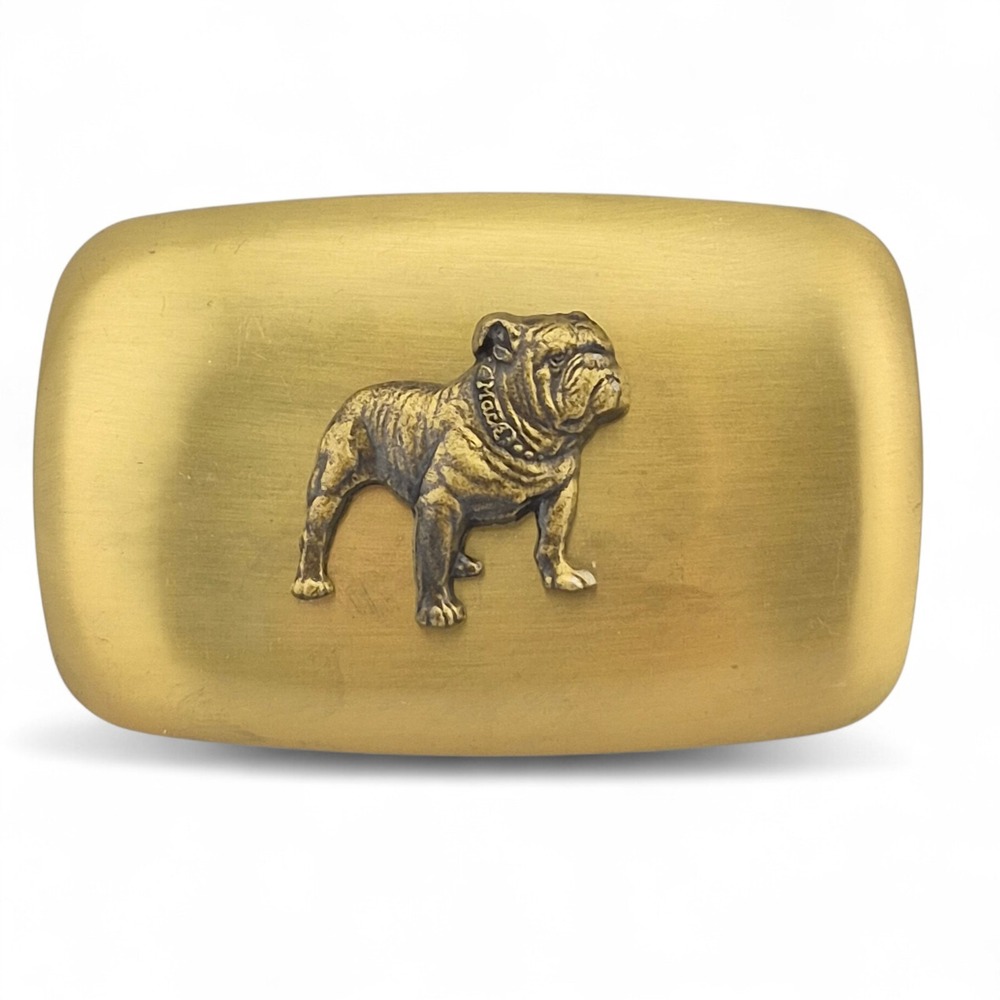 Vintage Mack Bulldog Truck Gold Tone Belt Buckle Dog 3"x 2" Metal Made In USA